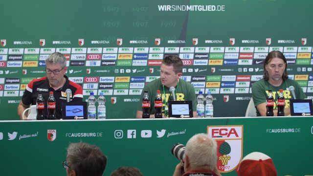 Pressekonferenz nach dem Spiel gegen Augsburg